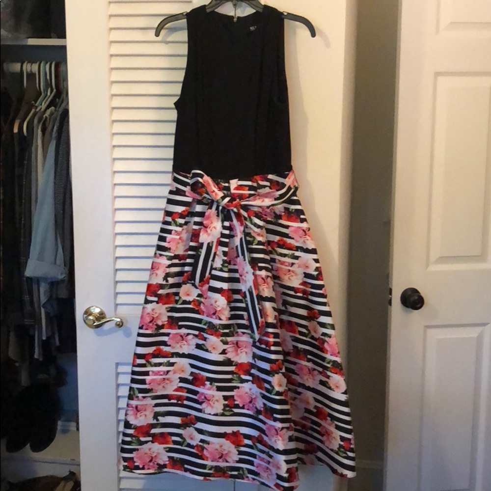 Black and floral dress